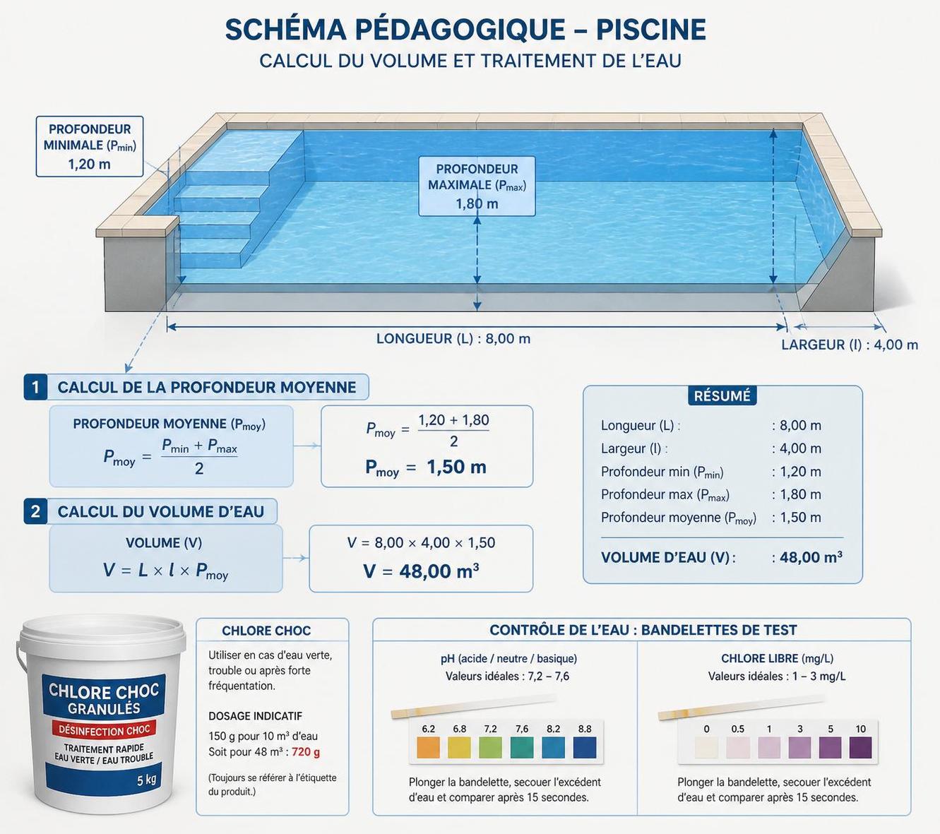 apprenez à doser facilement le chlore choc par m³ avec notre guide simple et précis pour maintenir une eau de piscine propre et saine.