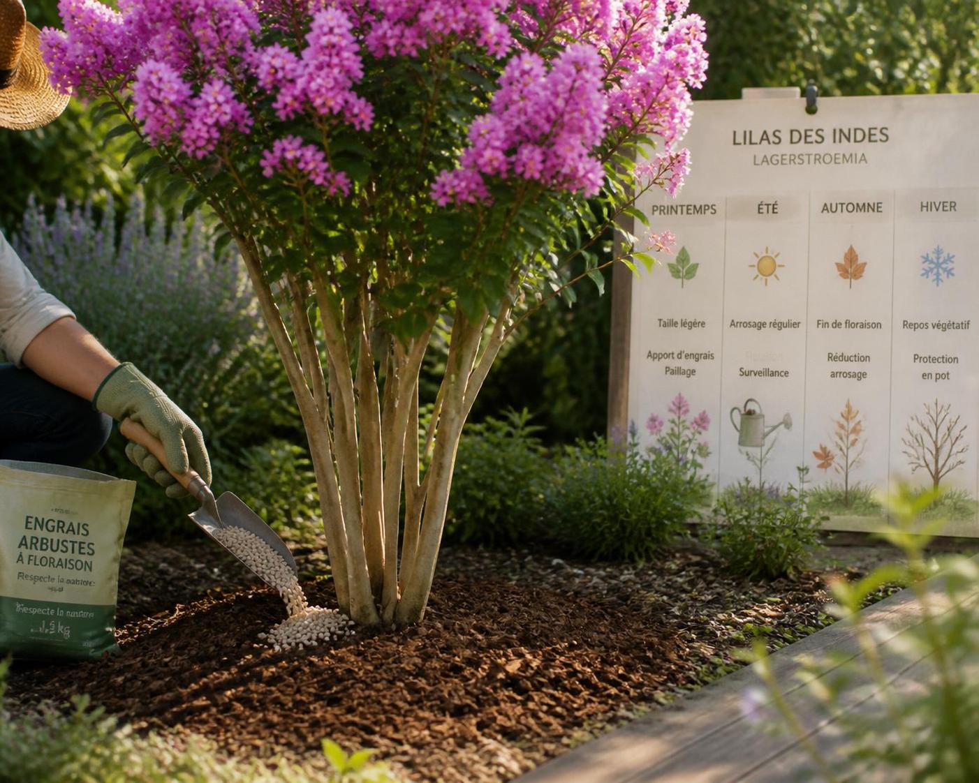 découvrez quel engrais choisir pour vos lilas des indes et le meilleur moment pour l'appliquer afin d'assurer une floraison abondante et saine.