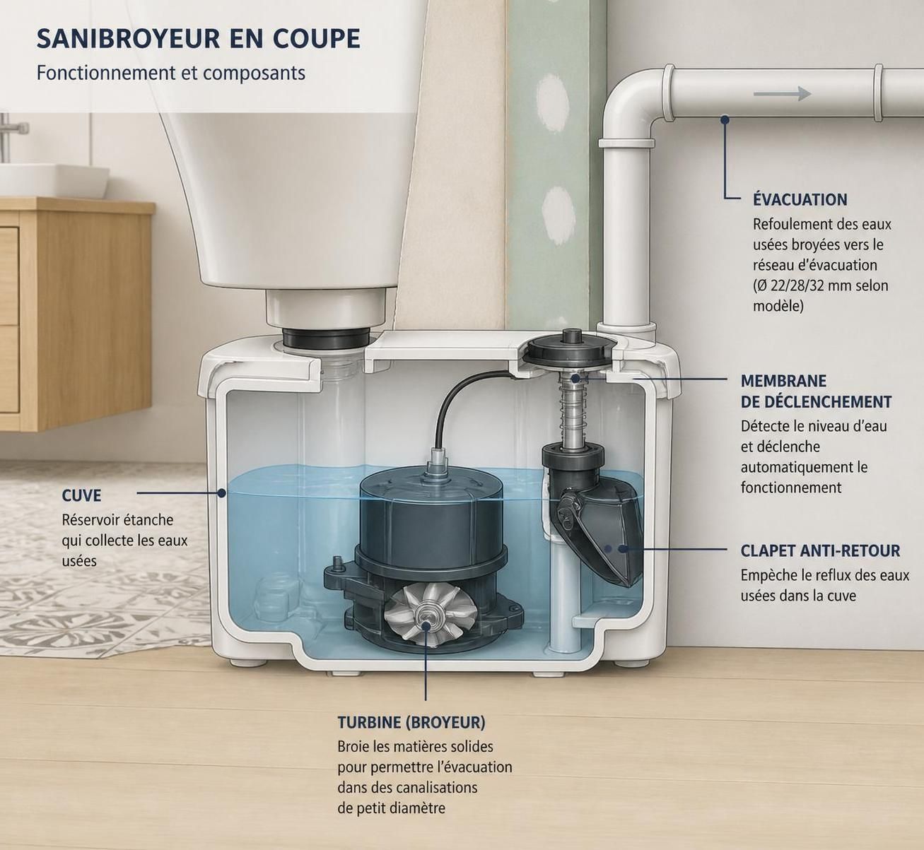 découvrez comment résoudre les problèmes courants d'un sanibroyeur qui fait du bruit ou n'aspire plus, avec des conseils pratiques pour restaurer son bon fonctionnement.